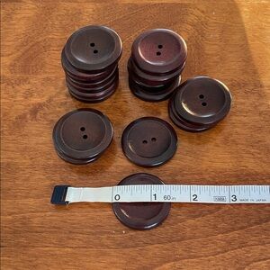 Set of 20 Cherrywood Colour Buttons.